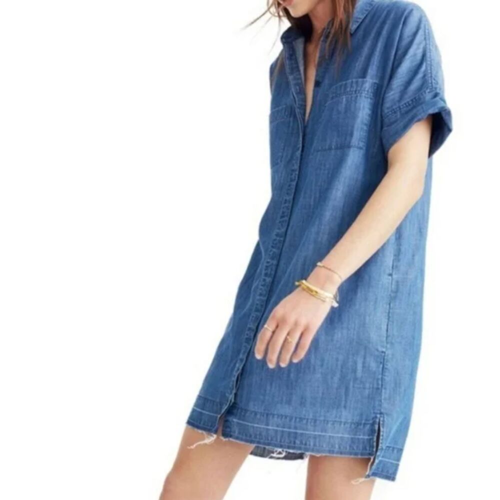 Madewell Denim Blue Midi Dress